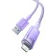 Εικόνα της Καλώδιο Baseus Explorer Fast Charging USB-A to Lightning 1m 2.4A Purple CATS010005