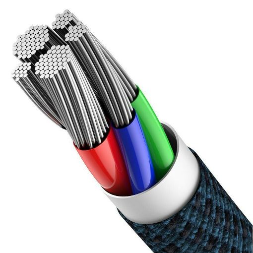Εικόνα της Καλώδιο Baseus High Density USB-C to Lightning Braided PD 20W 2m Blue CATLGD-A03