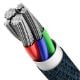 Εικόνα της Καλώδιο Baseus High Density USB-C to Lightning Braided PD 20W 2m Blue CATLGD-A03