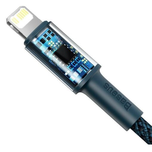 Εικόνα της Καλώδιο Baseus High Density USB-C to Lightning Braided PD 20W 2m Blue CATLGD-A03