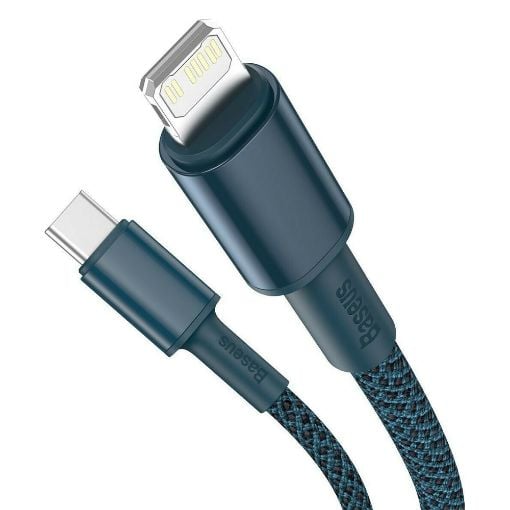 Εικόνα της Καλώδιο Baseus High Density USB-C to Lightning Braided PD 20W 2m Blue CATLGD-A03