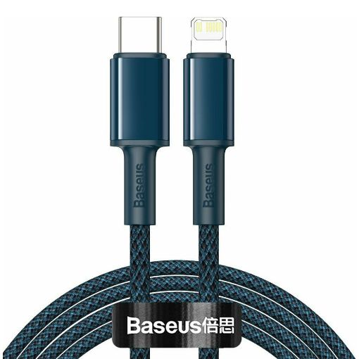 Εικόνα της Καλώδιο Baseus High Density USB-C to Lightning Braided PD 20W 2m Blue CATLGD-A03