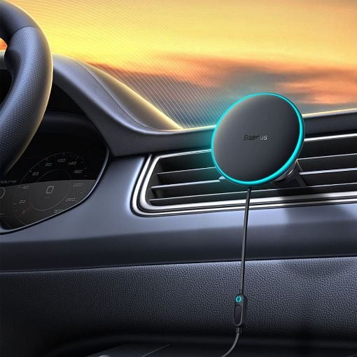 Εικόνα της Baseus Magnetic Car Phone Holder CW01 With Charger 15W/25W Black C40141000111-00