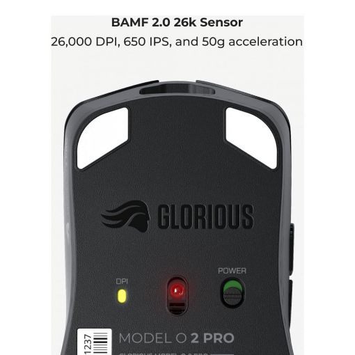 Εικόνα της Ποντίκι Glorious PC Gaming Race Model O 2 PRO Wireless 1K Black GLO-MS-POWV2-1K-B