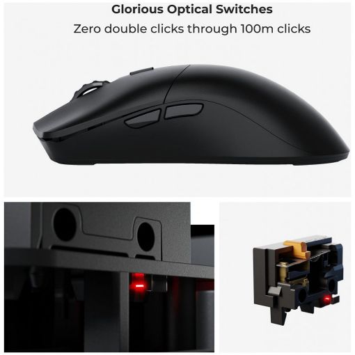 Εικόνα της Ποντίκι Glorious PC Gaming Race Model O 2 PRO Wireless 1K Black GLO-MS-POWV2-1K-B