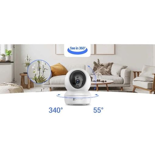 Εικόνα της Indoor IP Smart Camera Ezviz H6C 2K+ Pan/Tilt Wireless CS-H6c-R100-8B4WF