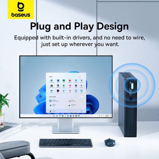 Εικόνα της WiFi Mini USB Adapter Baseus FastJoy 300Mbps Black B01317600111-03