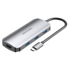 Εικόνα της Docking Station Vention USB-C 6-Port to HDMI/USB 3.0x3/PD Gray TODHB