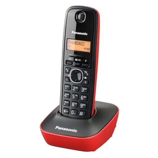 Εικόνα της Ασύρματο Τηλέφωνο Panasonic KX-TG1611GRR Black-Red