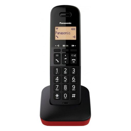 Εικόνα της Ασύρματο Τηλέφωνο Panasonic KX-TG1611GRR Black-Red