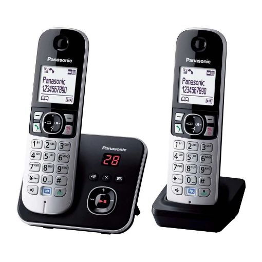 Εικόνα της Ασύρματο Τηλέφωνο Panasonic KX-TG6822GB Duo Black