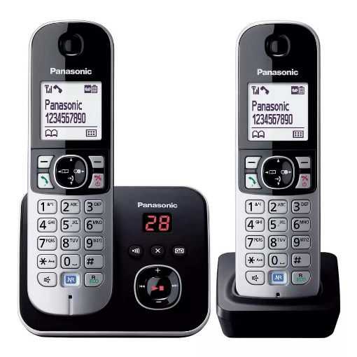 Εικόνα της Ασύρματο Τηλέφωνο Panasonic KX-TG6822GB Duo Black