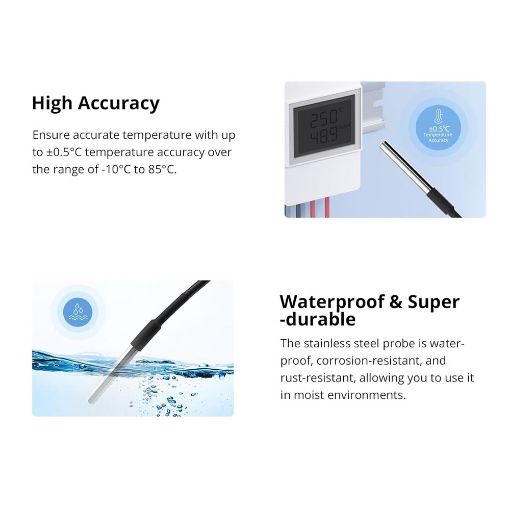 Εικόνα της Sonoff Waterproof Temperature Sensor RJ9 4P4C Connector WTS01