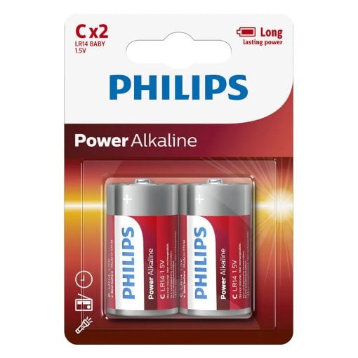 Εικόνα της Αλκαλικές Μπαταρίες C Philips Power 1.5V 2τμχ LR14P2B/10