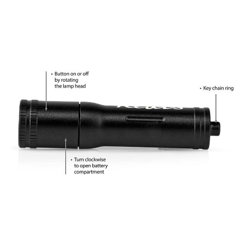 Εικόνα της Φακός - Μπρελόκ Nedis LED Nedis 100lm IPX4 Black LTRH06WBK