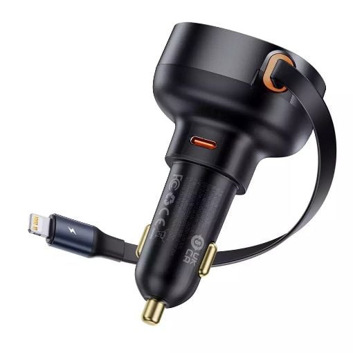 Εικόνα της Φορτιστής Αυτοκινήτου Baseus Enjoyment Pro USB-C + Καλώδιο Lightning 55W Black C00057803111-00