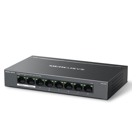 Εικόνα της Switch Mercusys MS108GP Desktop 8-Port Gigabit with 7-Port PoE+