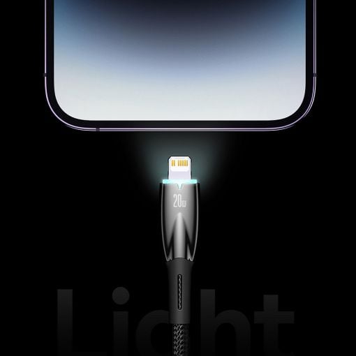 Εικόνα της Καλώδιο Baseus Glimmer USB-A to Lightning 2.4A 1m Black CADH000201
