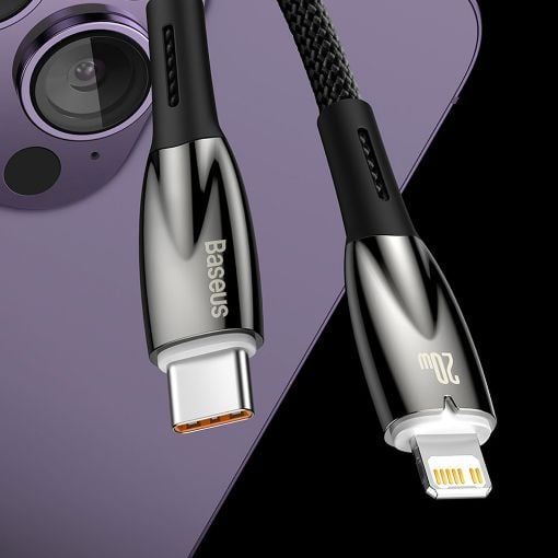 Εικόνα της Καλώδιο Baseus Glimmer USB-A to Lightning 2.4A 1m Black CADH000201