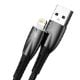 Εικόνα της Καλώδιο Baseus Glimmer USB-A to Lightning 2.4A 1m Black CADH000201