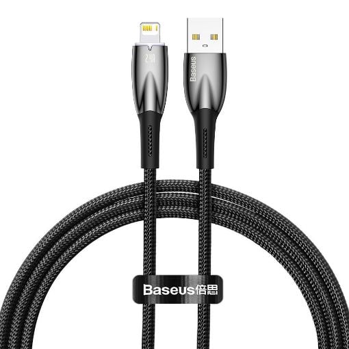 Εικόνα της Καλώδιο Baseus Glimmer USB-A to Lightning 2.4A 1m Black CADH000201