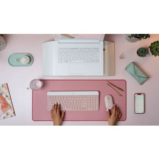 Εικόνα της Πληκτρολόγιο-Ποντίκι Logitech MK470 Wireless Rose US 920-011322