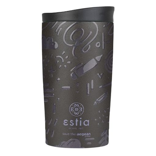Εικόνα της Ποτήρι Θερμός Estia Travel Mug Save The Aegean 350ml Noir Echo 01-25588