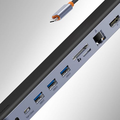Εικόνα της Docking Station Baseus EliteJoy Gen2 Series USB-C 12in1 Dark Grey WKSX030213