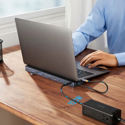 Εικόνα της Docking Station Baseus EliteJoy Gen2 Series USB-C 12in1 Dark Grey WKSX030213
