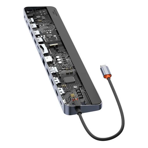 Εικόνα της Docking Station Baseus EliteJoy Gen2 Series USB-C 12in1 Dark Grey WKSX030213