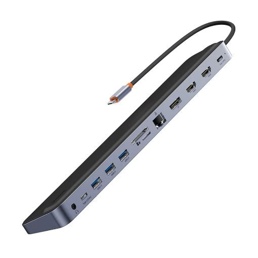 Εικόνα της Docking Station Baseus EliteJoy Gen2 Series USB-C 12in1 Dark Grey WKSX030213