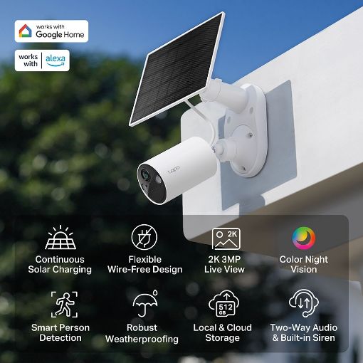 Εικόνα της Outdoor Wireless IP Camera Tp-Link Tapo C410 2K with Solar Panel Kit White