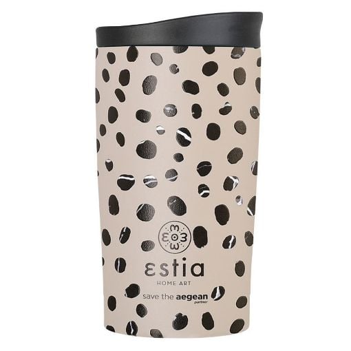 Εικόνα της Ποτήρι Θερμός Estia Travel Mug Save The Aegean 350ml Leopard Taupe 01-25663