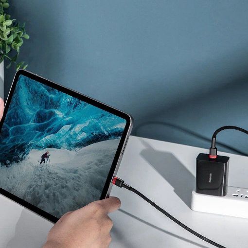 Εικόνα της Σετ Καλώδια Baseus Cafule USB-C to USB-C 100W 2m 2psc Red/Black & Grey/Black P10318306003-01