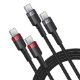 Εικόνα της Σετ Καλώδια Baseus Cafule USB-C to USB-C 100W 2m 2psc Red/Black & Grey/Black P10318306003-01