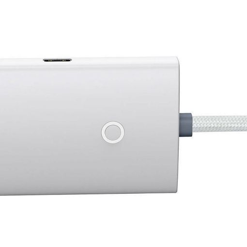 Εικόνα της USB Hub Baseus Lite Series USB-C to 4x USB 3.0 & USB-C 25cm White WKQX030302