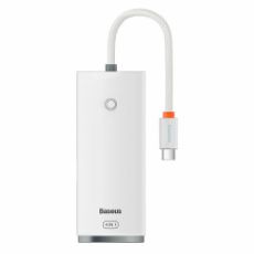 Εικόνα της USB Hub Baseus Lite Series USB-C to 4x USB 3.0 & USB-C 25cm White WKQX030302