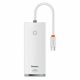Εικόνα της USB Hub Baseus Lite Series USB-C to 4x USB 3.0 & USB-C 25cm White WKQX030302