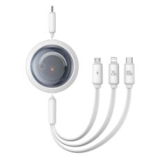 Εικόνα της Καλώδιο Baseus Free2Draw 3in1 USB to Type-C / Lightning / micro USB 3.5A 1.1m White P10368700211-01