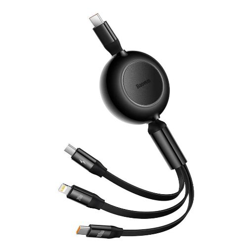 Εικόνα της Καλώδιο Baseus Bright Mirror 4 3in1 USB-C to USB-C / Lightning / micro USB 1.1m Black CAMJ010201