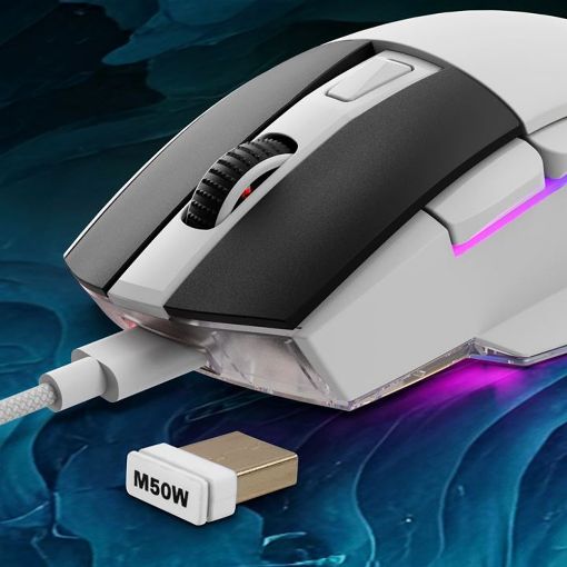 Εικόνα της Ποντίκι Sharkoon Skiller SGM50W Wireless RGB White