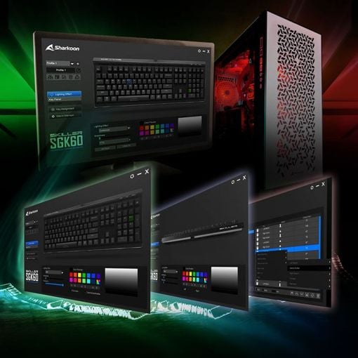 Εικόνα της Πληκτρολόγιο Sharkoon Skiller SGK60 Kailh Box Red Switches RGB US