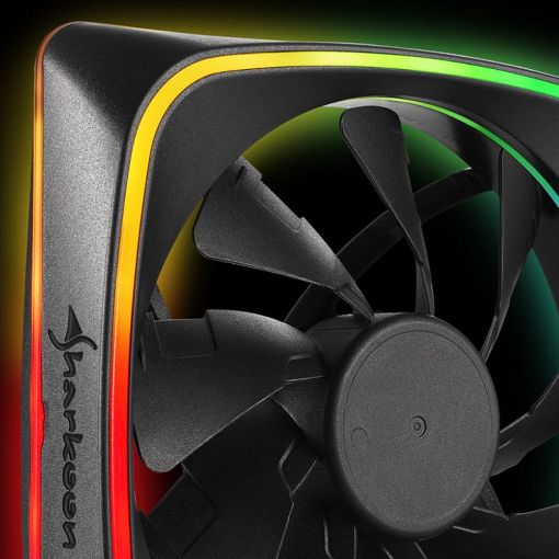Εικόνα της Case Fan Sharkoon Shark Lights 120mm RGB 3-Pin Black