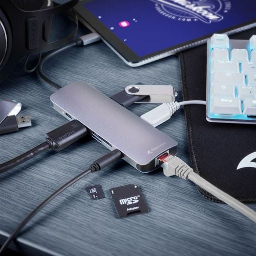 Εικόνα της USB Hub Sharkoon OfficePal USB Type-C 6-in-1 Combo Adapter