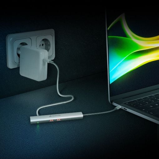 Εικόνα της USB Hub Sharkoon OfficePal USB Type-C 6-in-1 Combo Adapter