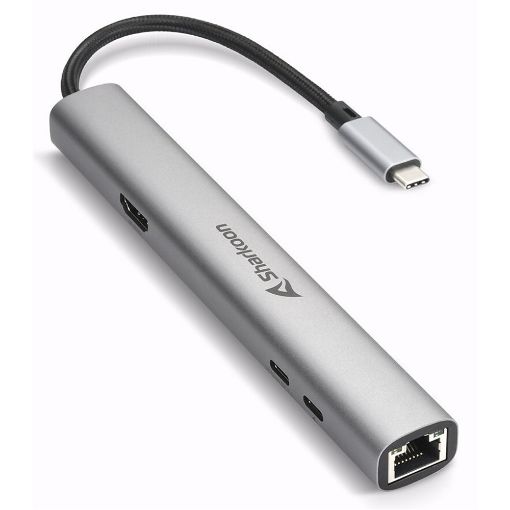Εικόνα της USB Hub Sharkoon OfficePal USB Type-C 6-in-1 Combo Adapter