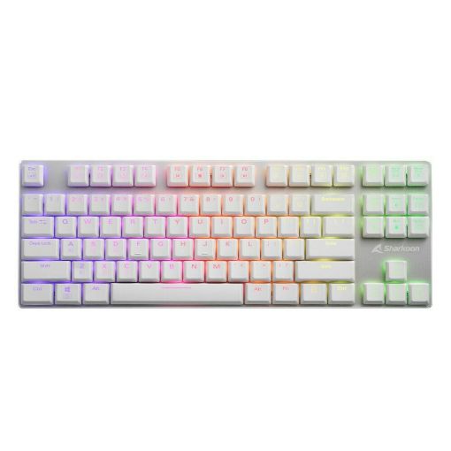 Εικόνα της Πληκτρολόγιο Sharkoon PureWriter Kailh Blue Switches RGB US Λευκό