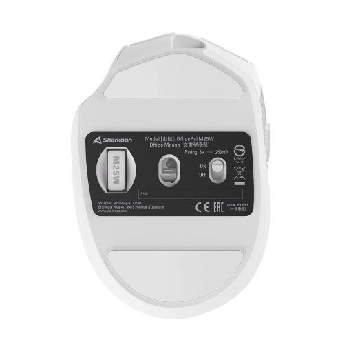 Εικόνα της Ποντίκι Sharkoon OfficePal M25W White