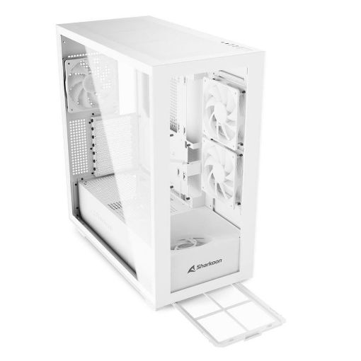 Εικόνα της Sharkoon Rebel C60 RGB Tempered Glass White