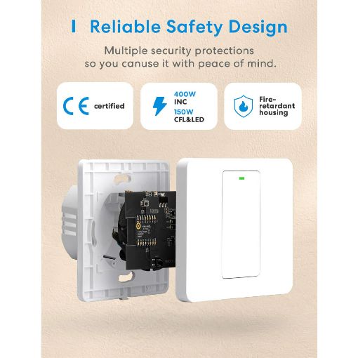 Εικόνα της Smart Εξωτερικός Διακόπτης Meross One Way White MSS510XHK-EU